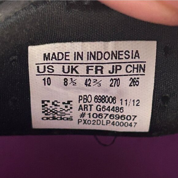 Adidas Hydroterra Shandal Outdoor Hiking Athletic Shoes Womens 10 Black Purple - Picture 10 of 11